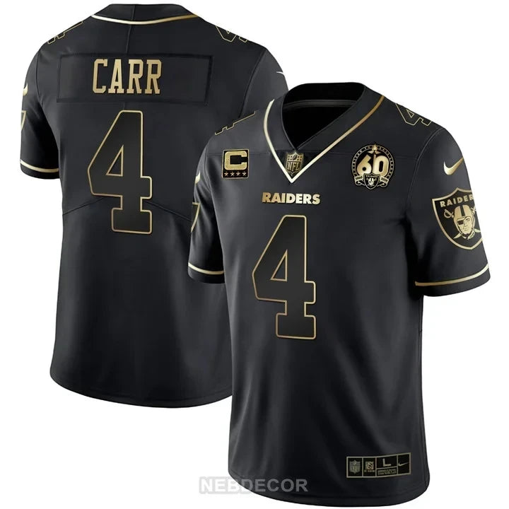 MEN'S RAIDERS 60TH SEASON PATCH GOLD & SPLIT JERSEY - ALL STITCHED