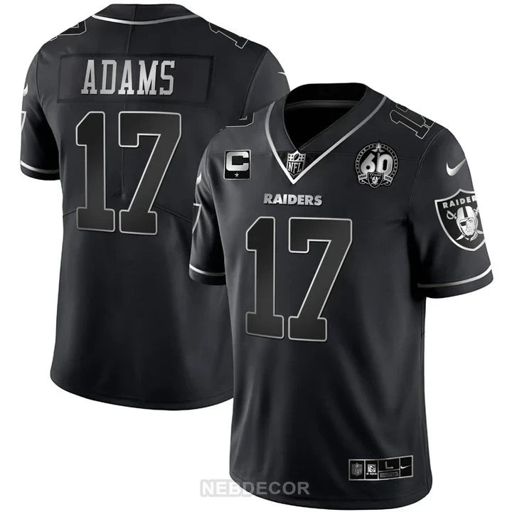 MEN'S RAIDERS 60TH SEASON PATCH GOLD & SPLIT JERSEY - ALL STITCHED