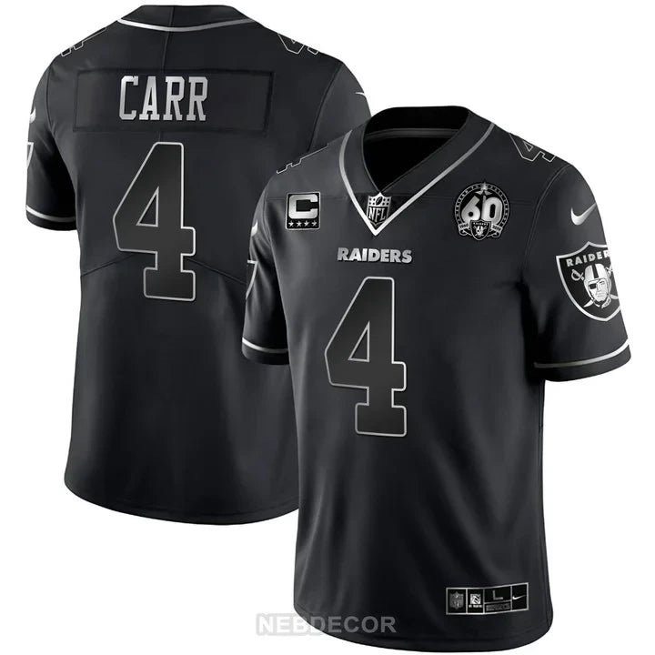 MEN'S RAIDERS 60TH SEASON PATCH GOLD & SPLIT JERSEY - ALL STITCHED