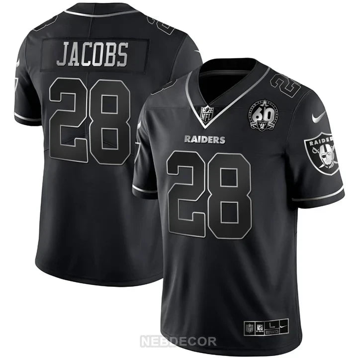MEN'S RAIDERS 60TH SEASON PATCH GOLD & SPLIT JERSEY - ALL STITCHED