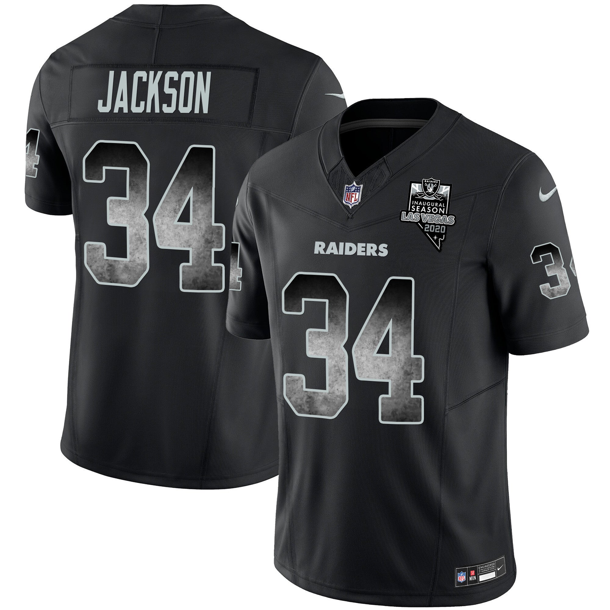 Men's Raiders Arch Smoke Vapor Jersey - All Stitched