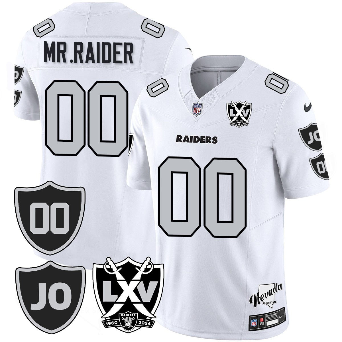Men's Raiders Vapor Limited Jersey - All Stitched - Honor Jim Otto