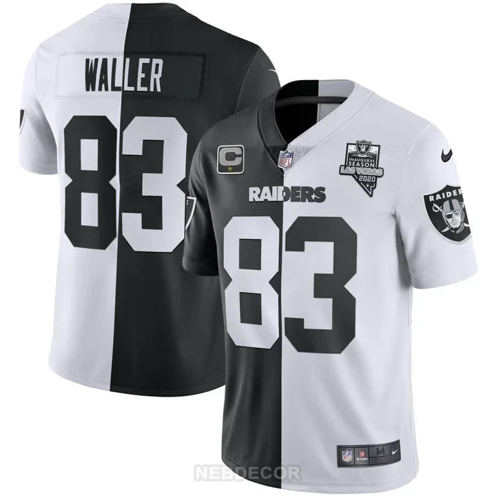 MEN'S LAS VEGAS RAIDERS INAUGURAL SEASON PATCH SPLIT GOLD JERSEY - ALL STITCHED
