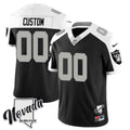 Custom Las Vegas Raiders 2023 Nevada Sliver State Patch Jersey - All Stitched