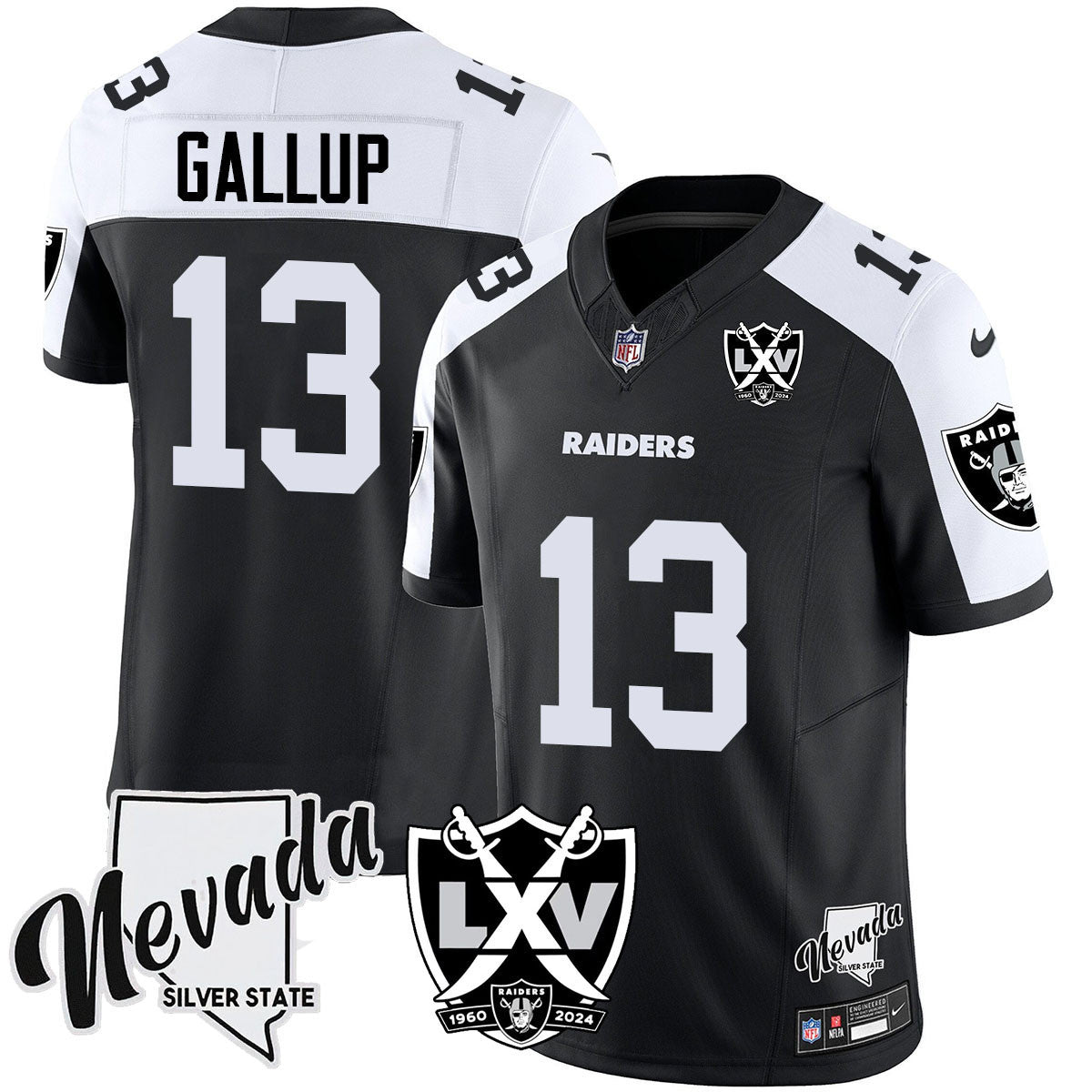 Men's Raiders 2024 Vapor Limited Jersey - 65th Anniversary - All Stitched