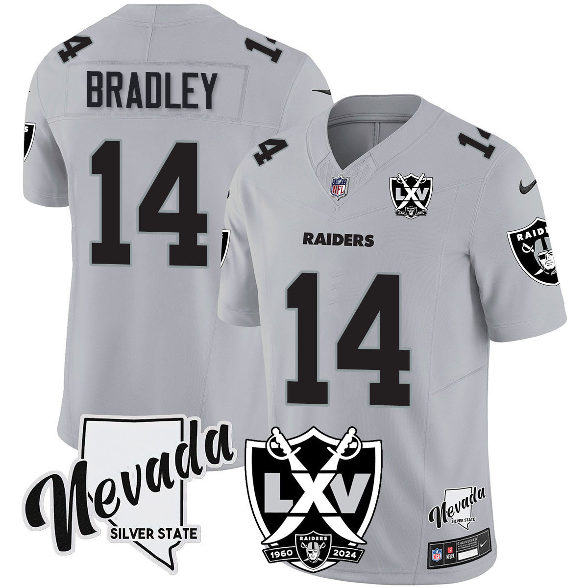 Men's Raiders 2024 Vapor Limited Jersey - 65th Anniversary - All Stitched