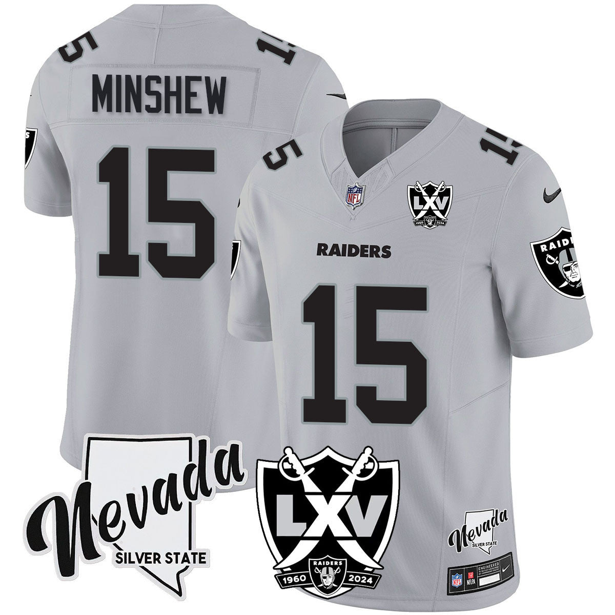 Men's Raiders 2024 Vapor Limited Jersey - 65th Anniversary - All Stitched