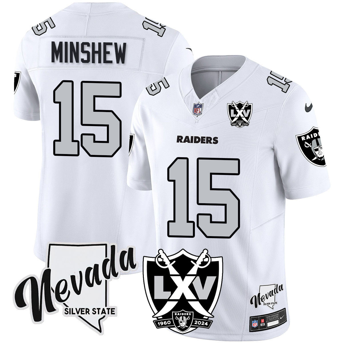 Men's Raiders 2024 Vapor Limited Jersey - 65th Anniversary - All Stitched