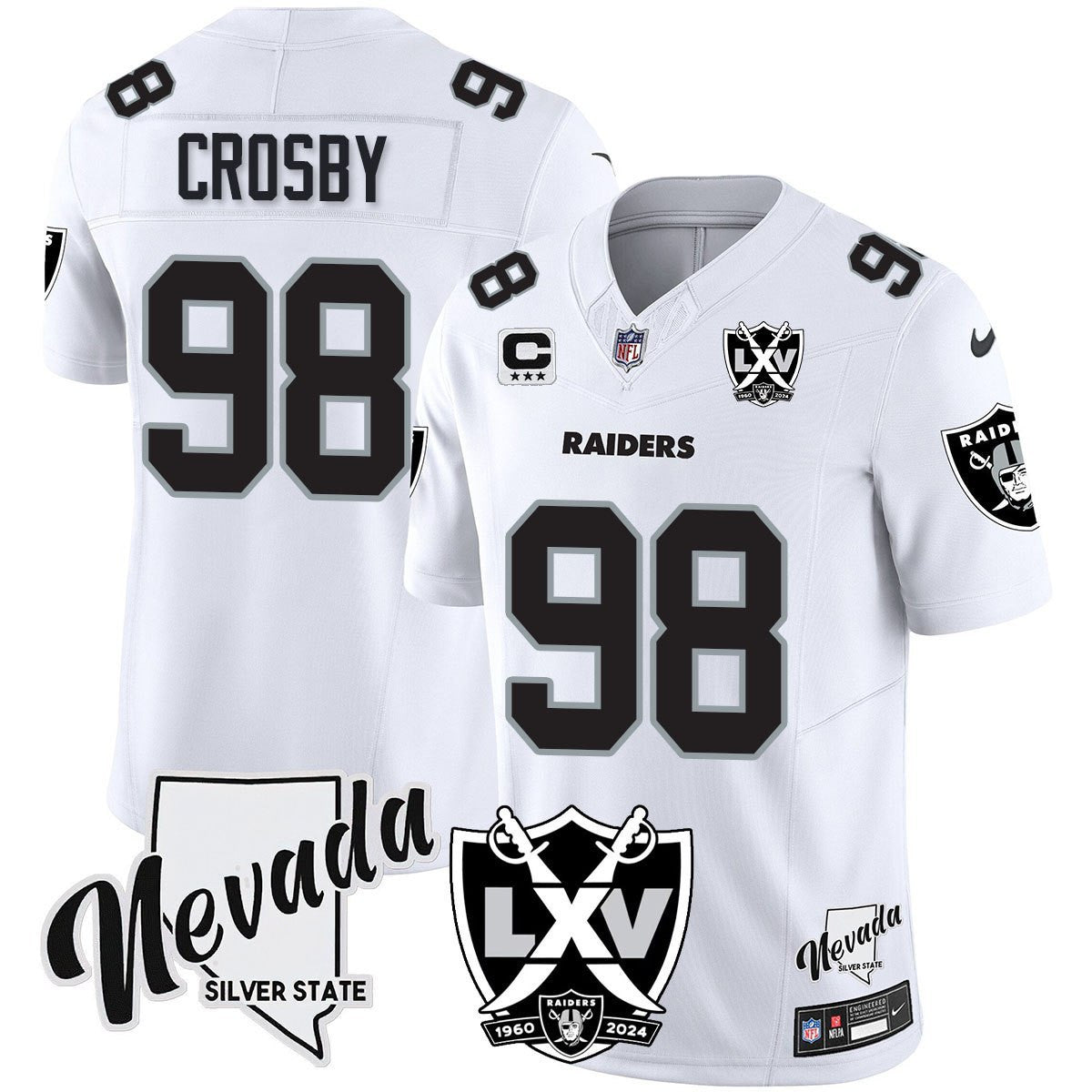 Men's Raiders 2024 Vapor Limited Jersey - 65th Anniversary - All Stitched